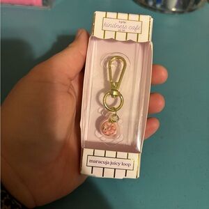 Tarte Maracuja Juicy Lip Keychain with Donut Charm